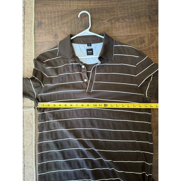HUGO BOSS Mens Brown Stretch Jersey Performance Button Shirt X Large - Picture 5 of 5